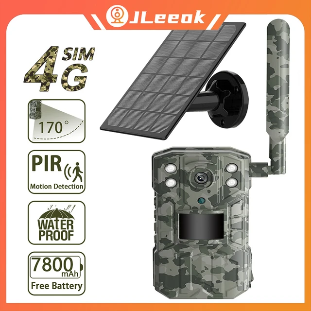 Cámara Solar de rastreo para caza, dispositivo de visión nocturna, 4G,  14MP, Tarjeta SIM 4g, impermeable, 20M, PIR, detección de movimiento, vida  silvestre, 30M - AliExpress