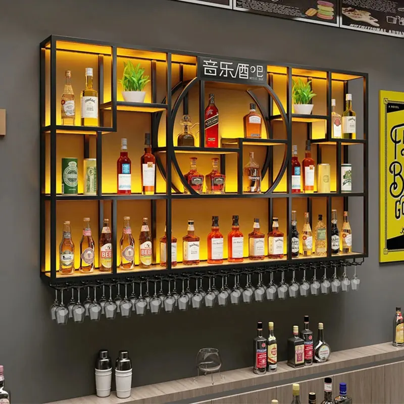 

Woman Luxury Wine Holder Modern Man Black Display Wall Wine Rack Bottle Living Room Restaurant Botelleros De Vino Bar Furniture