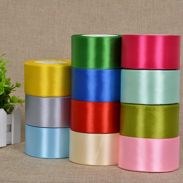 25mm Silk Satin Green Satin Ribbon 1 Inch Roll For Handmade Crafts