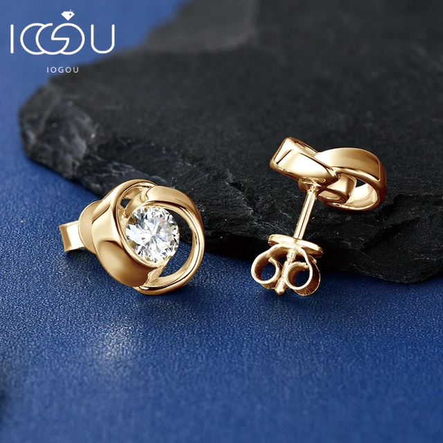 5mm Moissanite Swirl Stud Earrings – 925 Sterling Silver, Unisex