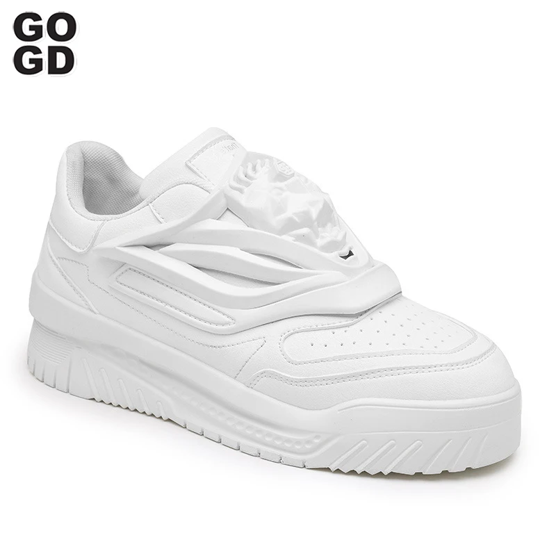 

GOGD New 2024 Men's Sneakers Shoes Cushion Anti Slip Sports Shoes Fitness Training Shoes Outdoor Light Non-slip Men Flats Shoes