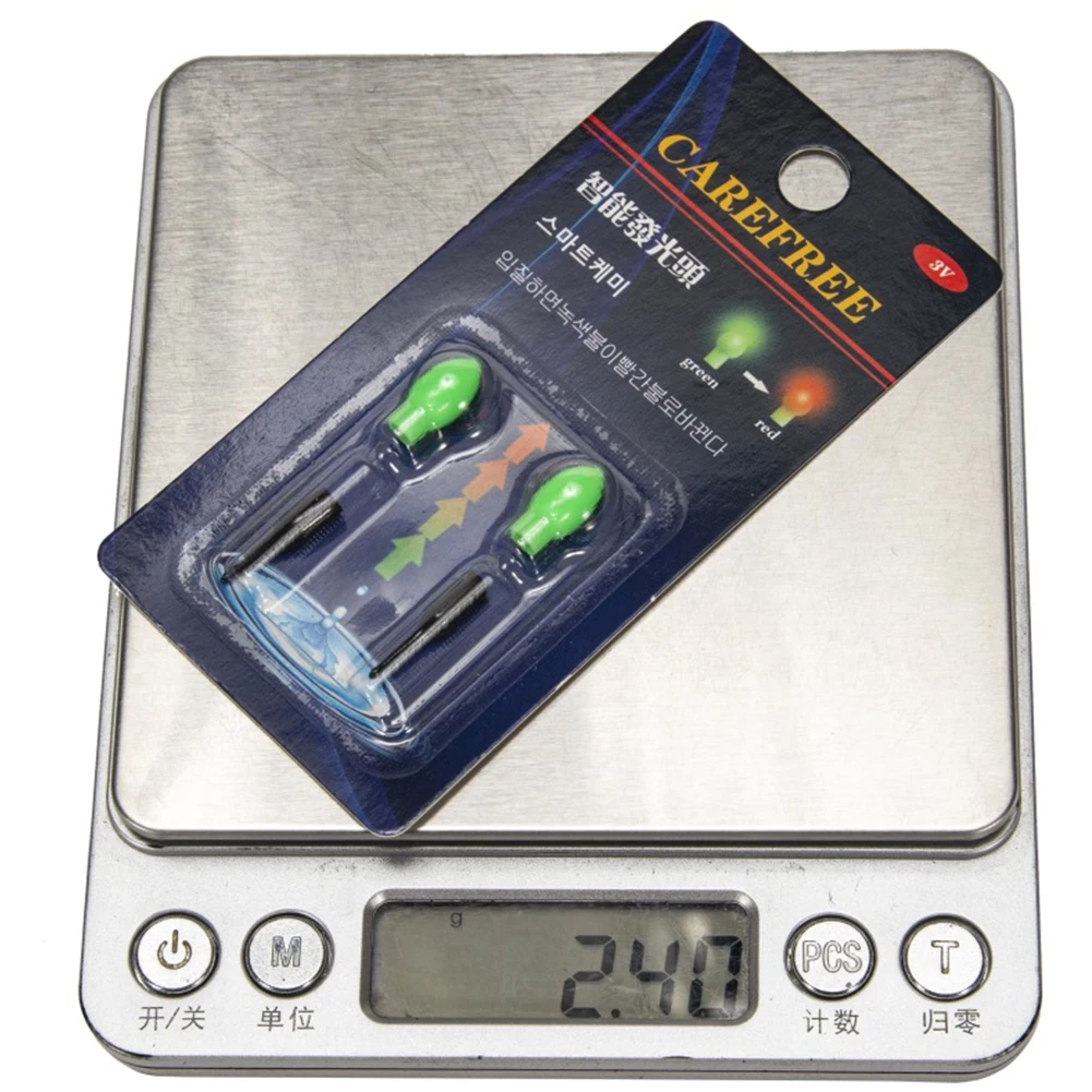 2pcs Fishing Float Light 3D Gravity Sensing Fishing Glow Sticks Ultra Light Adjustable Sensitivity Accessories for Night Fishing