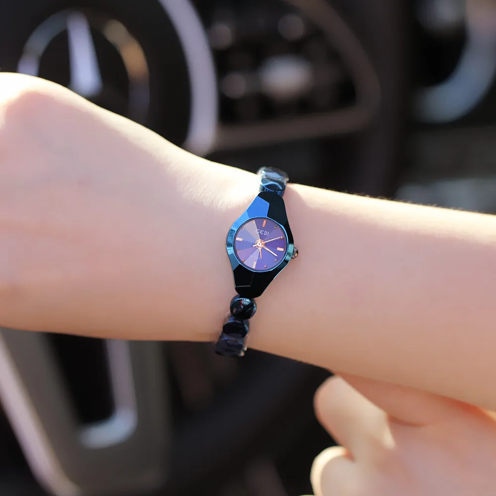 Top Luxury Brand Ceramic Watch Women Fashion Simple Waterproof Quartz Watch Lady Elegant Business Clock Women Dress Watch