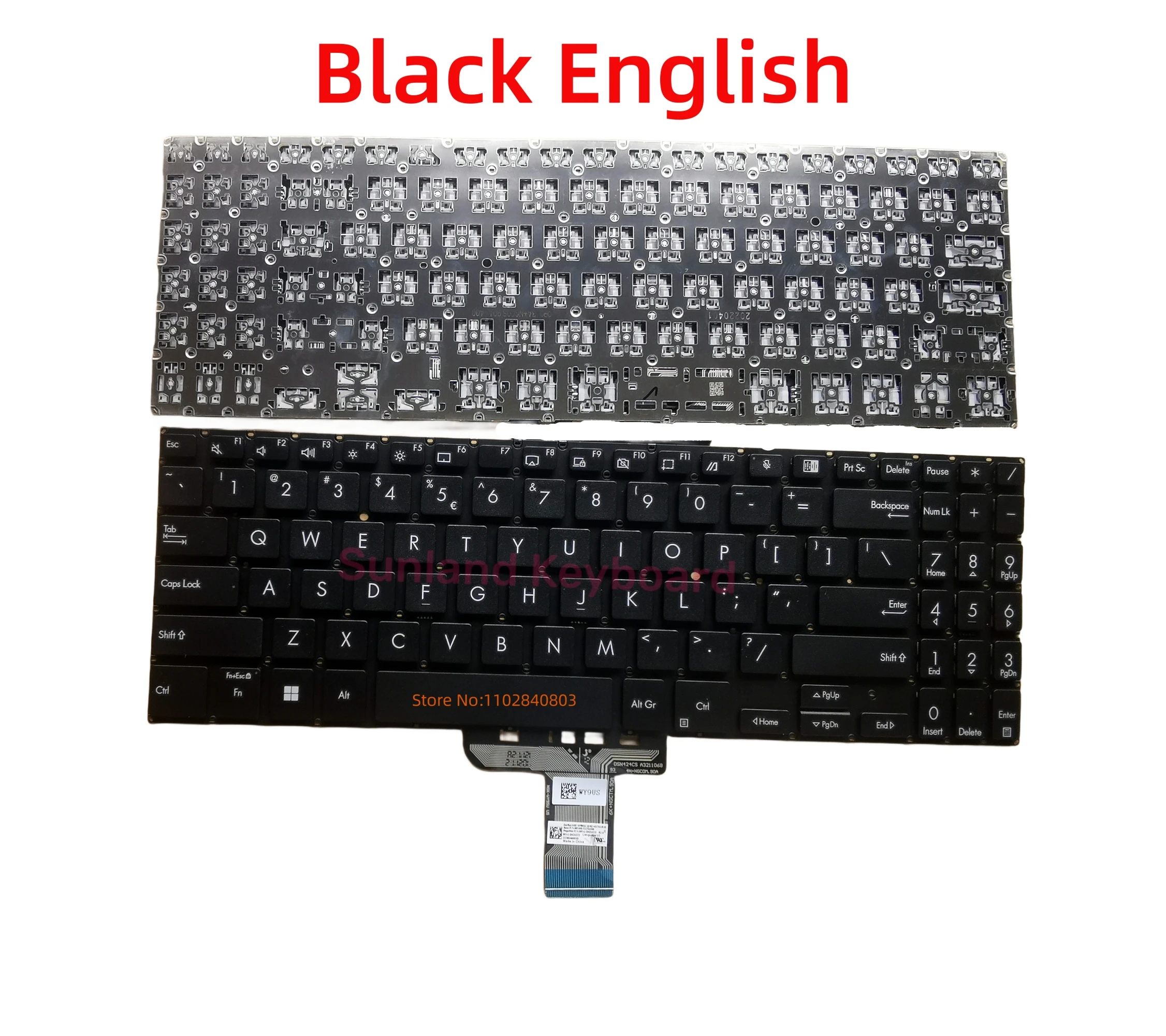 New US Russian UK Turk French Laptop Backlight Keyboard For ASUS ExpertBook B1-B1500 P1550 BW450 Pro15 PX555 PX555C Keyboard
