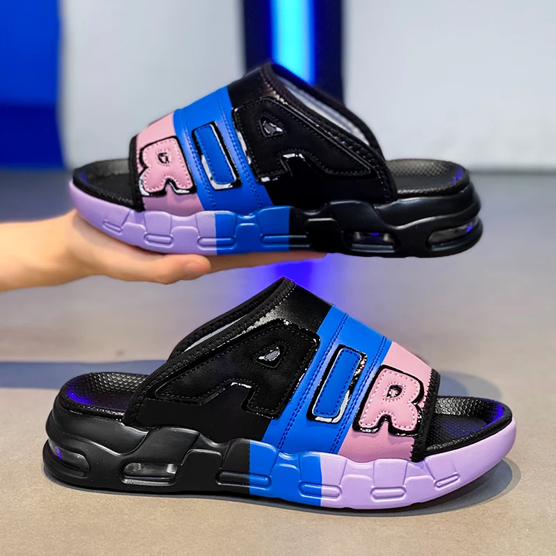 Men's Slippers Air Cushion Design Summer Soft Anti Slip Sports Flip Flops