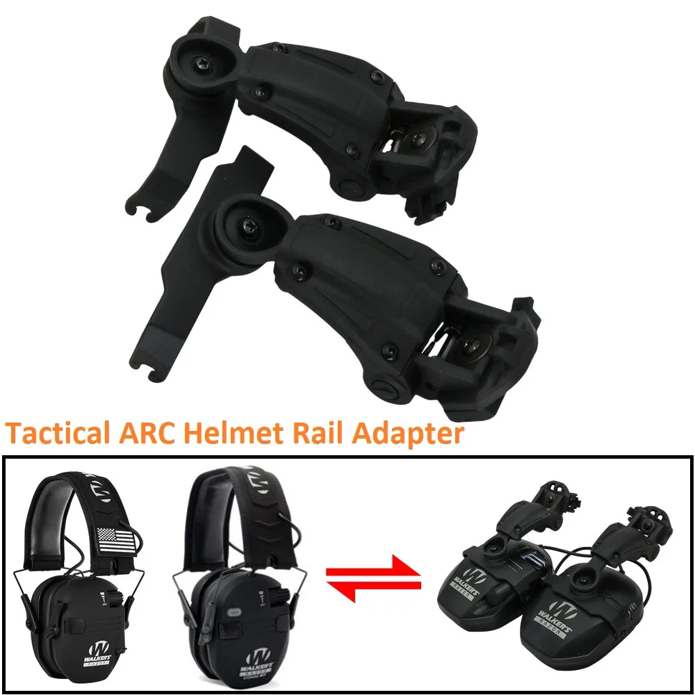 Electronic Earmuffs Tactical Helmet ARC Rail Adapter for Walker's Razor