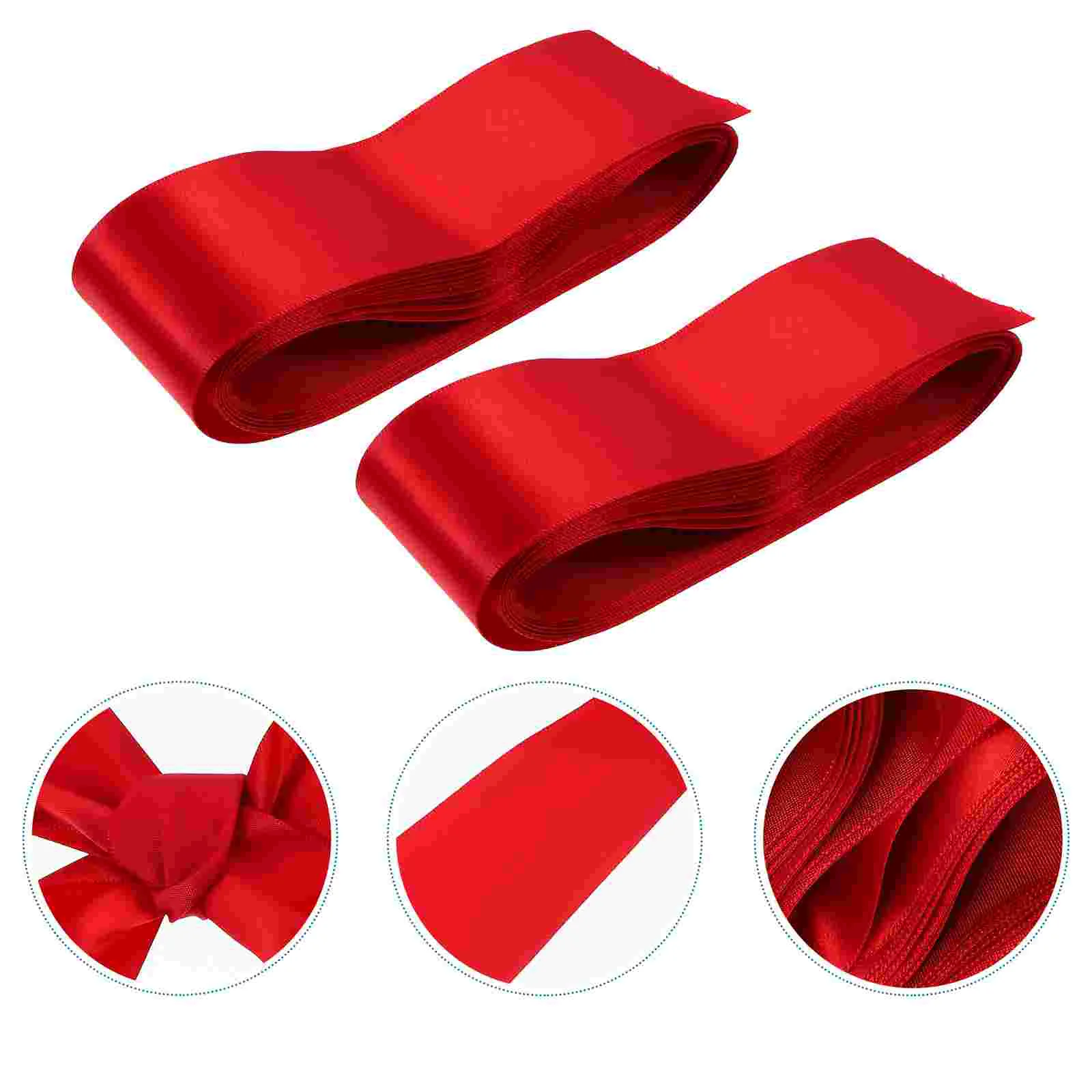 

2 Rolls Crafts Ribbon Decorative DIY Ribbon Festival Packaging Ribbons