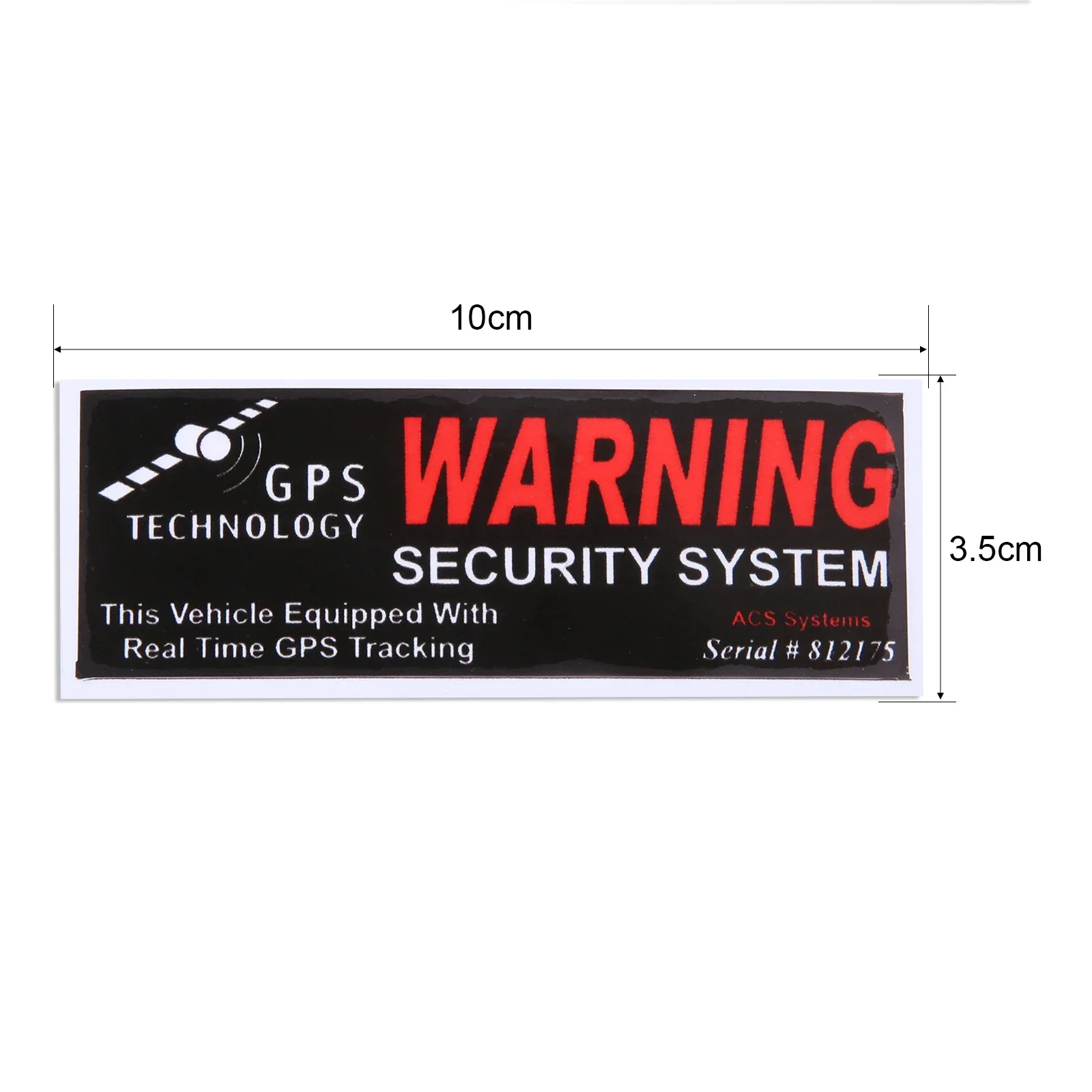 Warning Stickers Warning Decal Gps Warning Security System Car Sticker Personalized Decal Truck Motorcycle Auto Accessories Decoration PVC 10cm*3.5cm 4Pcs