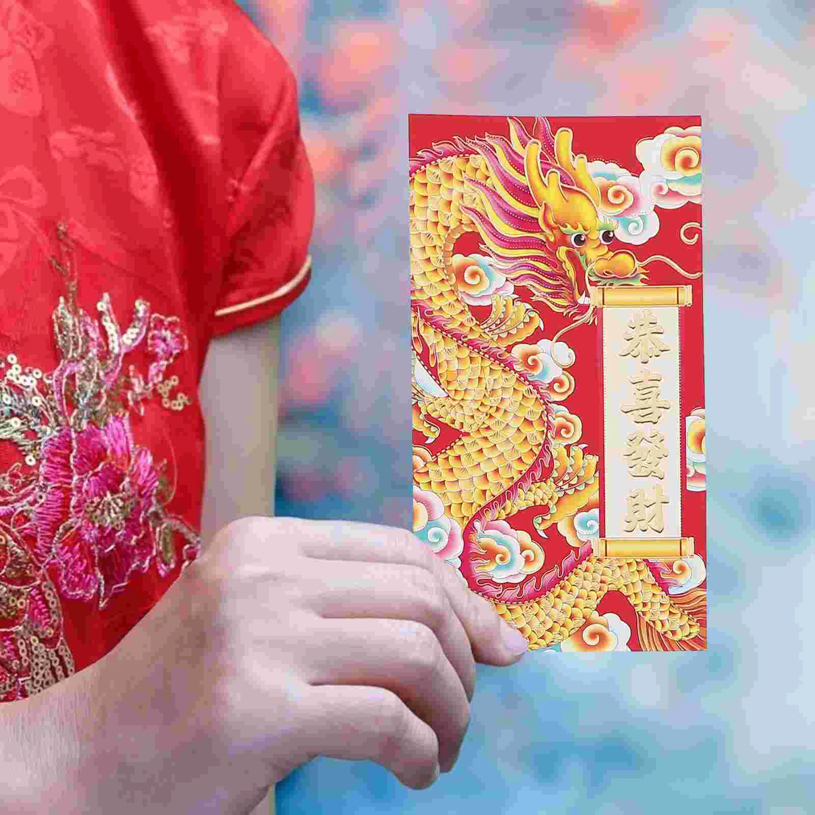 

Chinese Red Envelopes 30Pcs 2024 Year The Dragon Red Packet Spring Festival Lucky Money Packets Hong Bao Gift Money Pouch