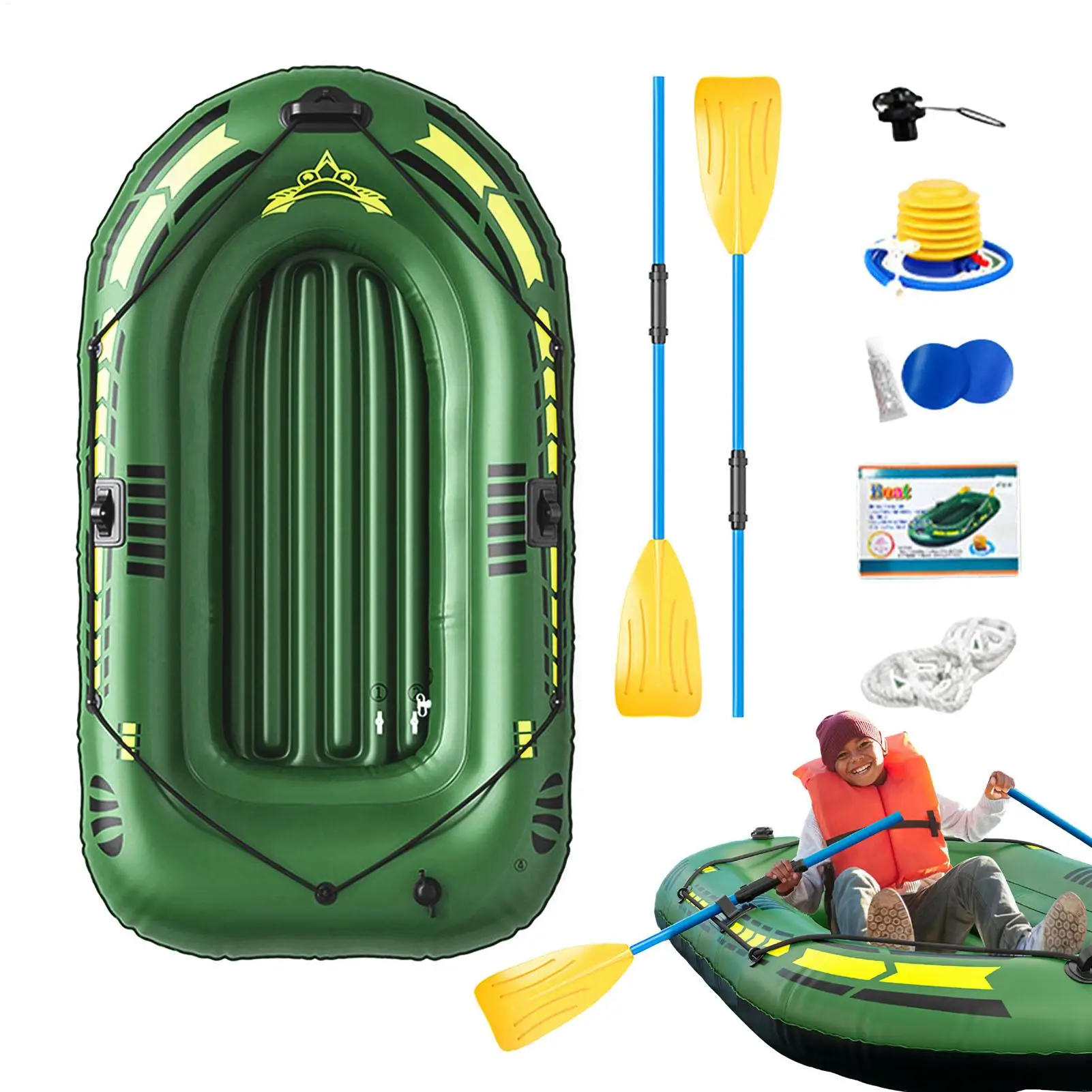 Radeau gonflable pêche et rafting - Bateau portable kayak gonflable pour activités extérieures
