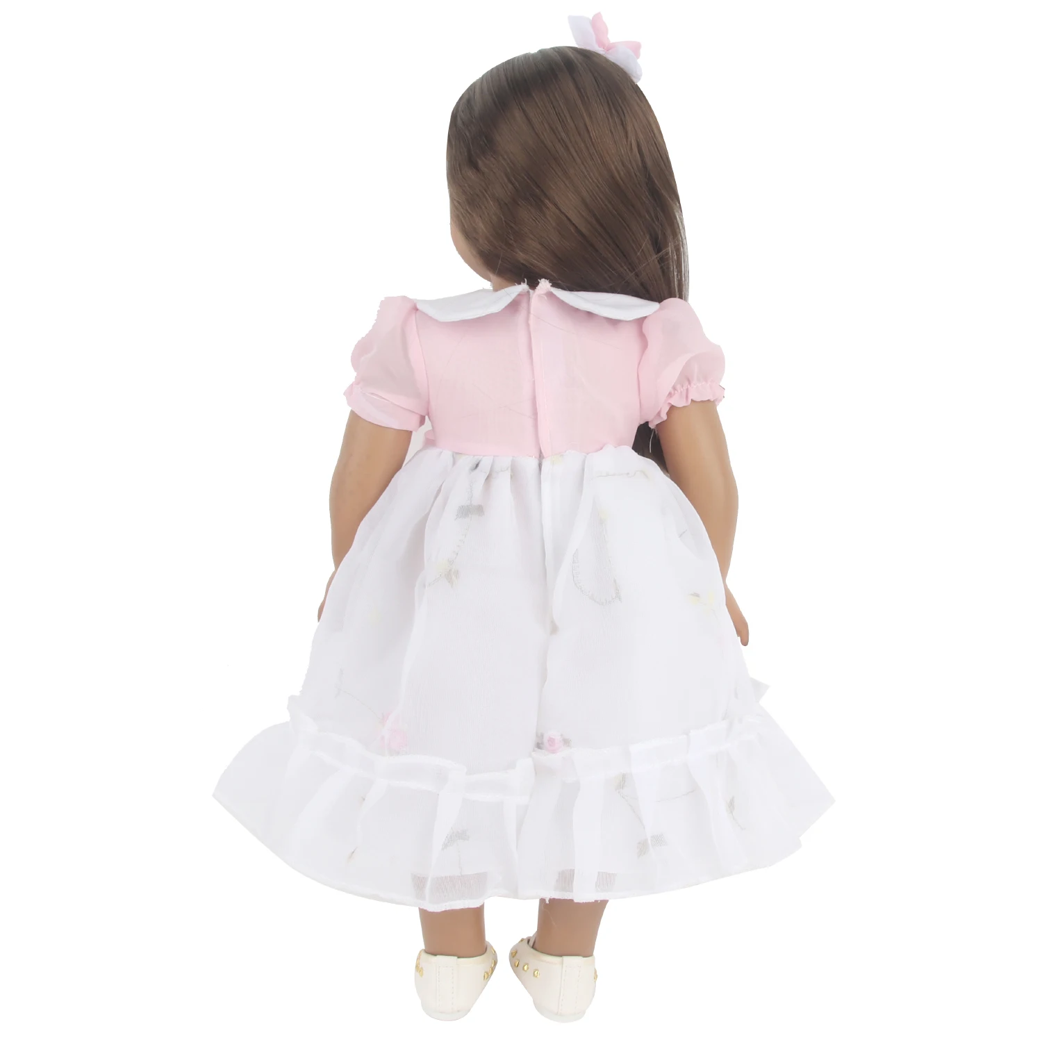 핑크 색상 큰 활 매듭 인형 원피스, 43cm 용,  인형, 귀여운 우아한 치마, 18 인치 미국 및 Og, 러시아 소녀 인형