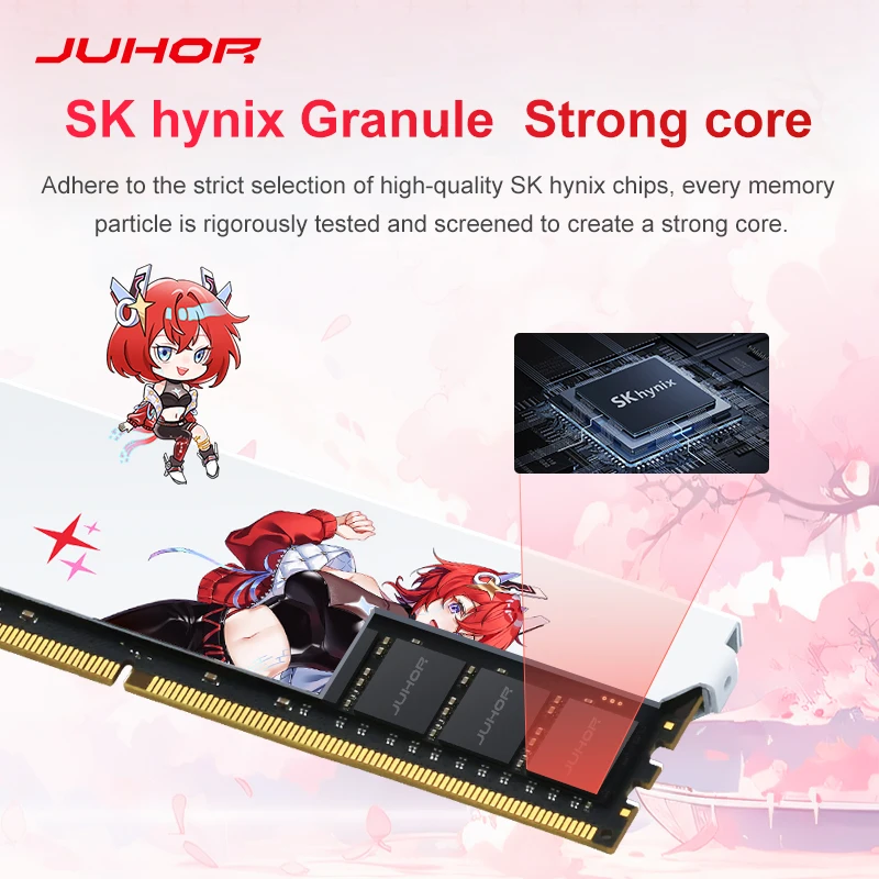 Memória Desktop de Alto Desempenho JUHOR DDR4 8GB 3200MHz CL16