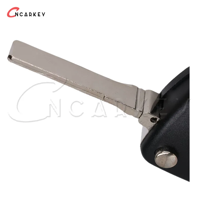 Folding Smart Car Fob Housing Cover 3 Buttons Replacement Remote Flip Key Case Shell For Audi A3 A4 A6 Q7 TT HU66 Uncut Blade fob cover