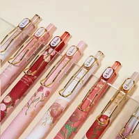 4Pcs Vintage Rose Retractable Ballpoint Pens Medium Tip Black Ink a Must-Have Stationery Suitable for School OfficeEveryday Use 4