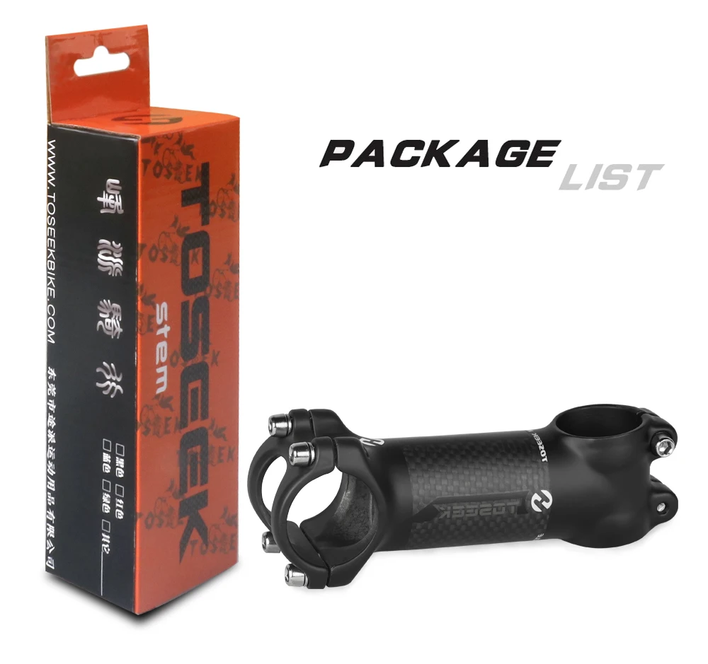 TOSEEK Fahrradlenker-Vorbau 28,6-31,8mm Aluminium + Carbon Vorbau Winkel 6° 17° MTB Lenker-Vorbau MTB-Vorbau Ersatzteile für Fahrräder – Detail 10