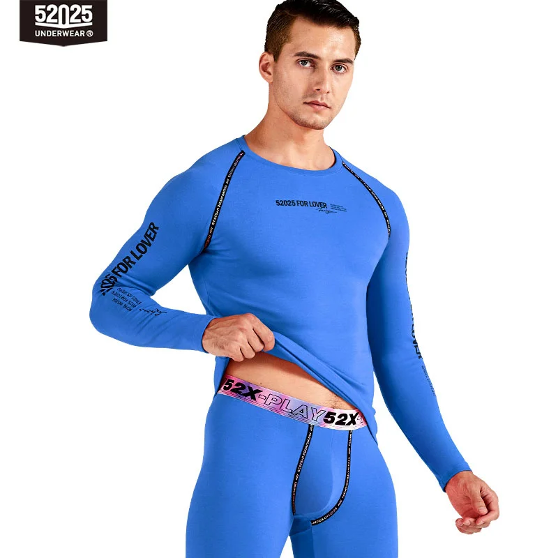 

Men Thickened Flce-lined Thermal Underwear Cotton Viscose Base Layer Soft Warm Comfortable Long Johns Colorful Waisand