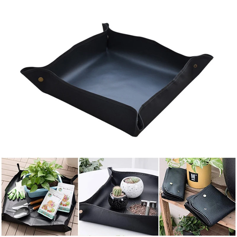 100CM Gardening Planting Mat PE Plant Repotting Mat, Foldable Waterproof Gardening Potting Pad Flower Pots Transplanting Mats