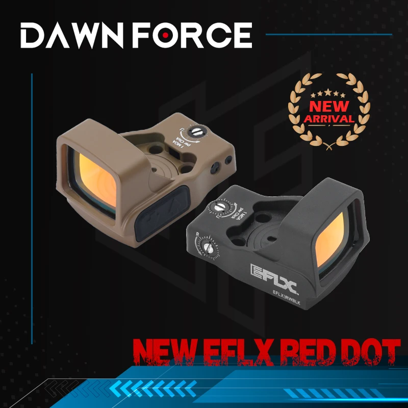 

2024 Evolution Gear Premium Version EFLX Mini Red Dot Reflex Optics Sight 3MOA DeltaPoint Pro Footprint with Full Markings