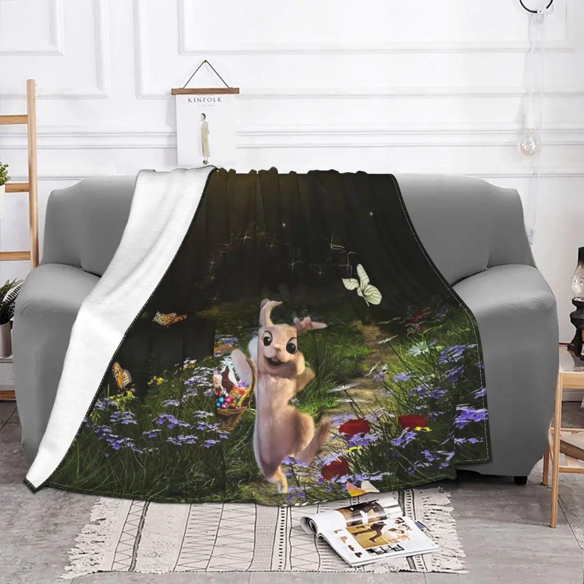 �䳢 ��� ������ ������ ���, ��Ȱ�� �� �䳢 �ö��� ���, ħ�� ���� ���� �̺�, 200x150cm