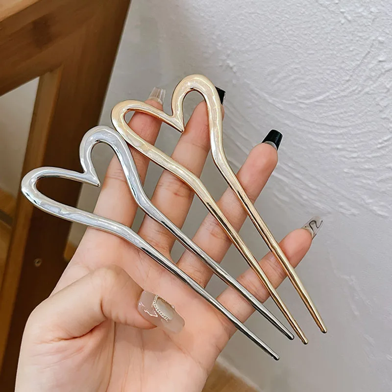 Korean Hair Accessories Metal U Shape Hair Pins For Women
