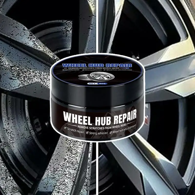 Wheel Cleaning Agent 80g Car Wheel Dust Remover With Sponge Hub Cleaner Car Restorer For Repairing Minor Scratches