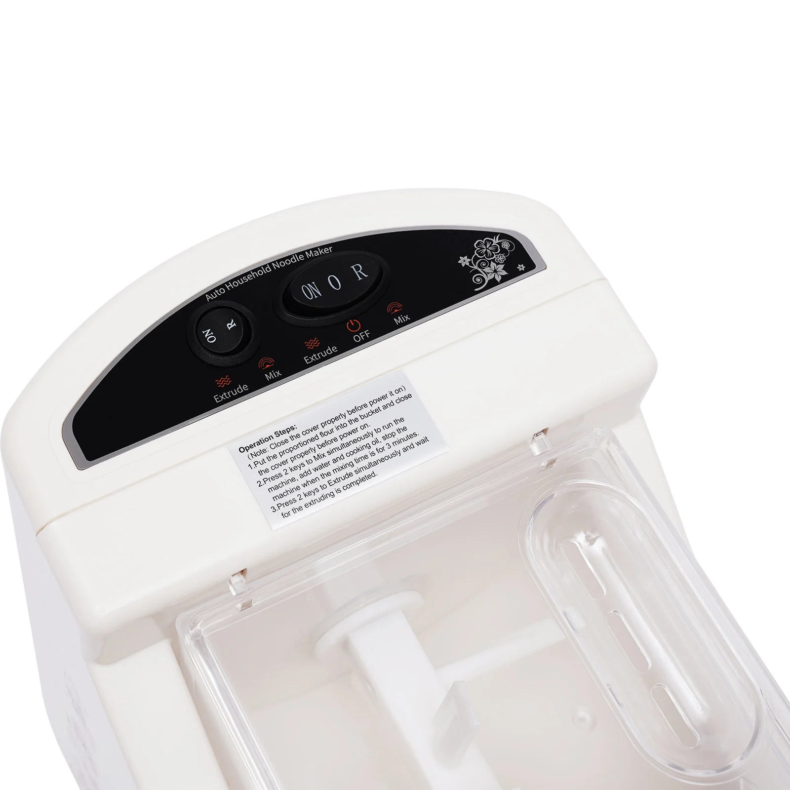 Sb6e845b6489b4cbfba54a72bd02046e5D Automatyczna maszyna do robienia makaronu do urządzenie do gotowania makaronu domowego elektryczna do makaronu 160W do Spaghetti 220V narzędzia kuchenne