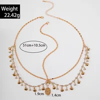 Bohemia Headband Shell Crystal Hair Accessory Chain Jewelry Women Metal Head Chain Headpiece For Party 2