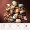 1Set Wooden Color Artificial Egg Toys Easter Eggs Handmade DIY Egg Easter Party Decorations Creative Building Blocks Place Toys 2
