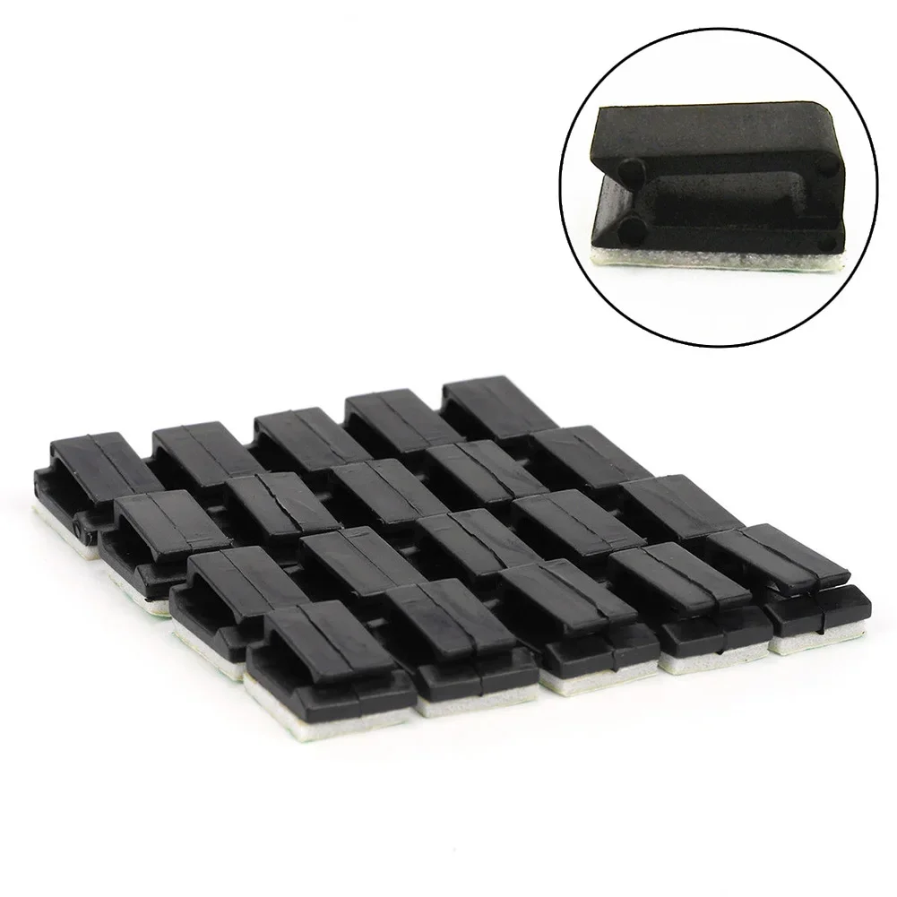 Car Self Adhesive Cable Clip Organizer 20Pcs Drop Wire Holder Cord Management Self-Adhesive Cable Fixed Clamp Wire Winder