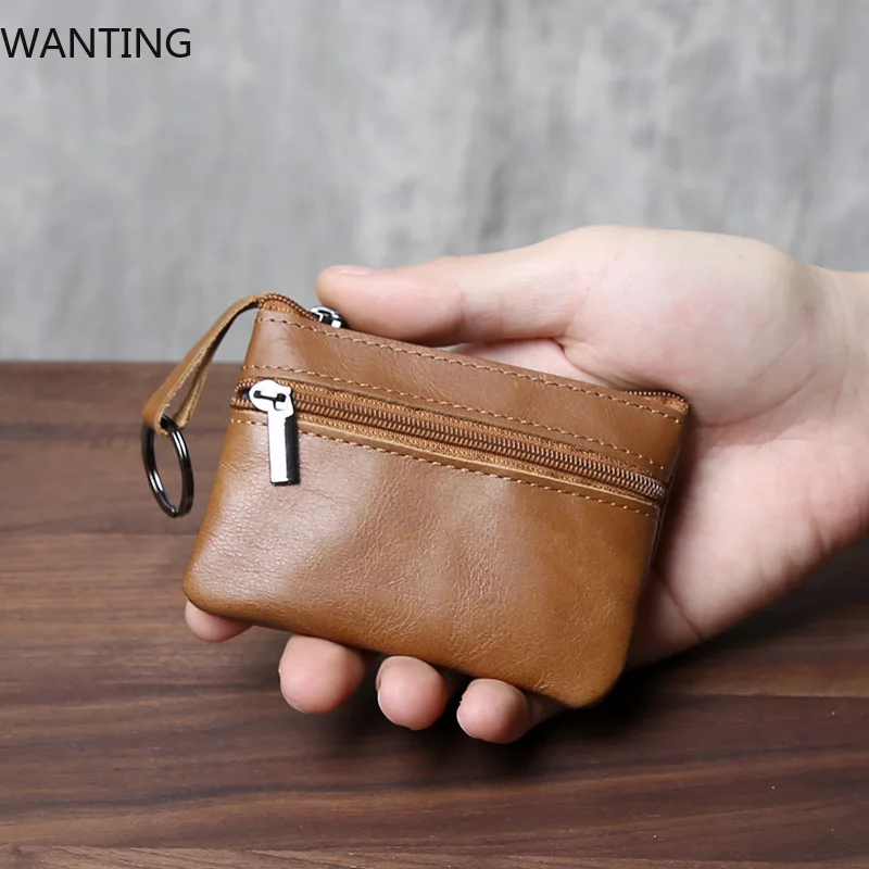 Retro Genuine Leather Mini Zero Wallet For Men And Wom