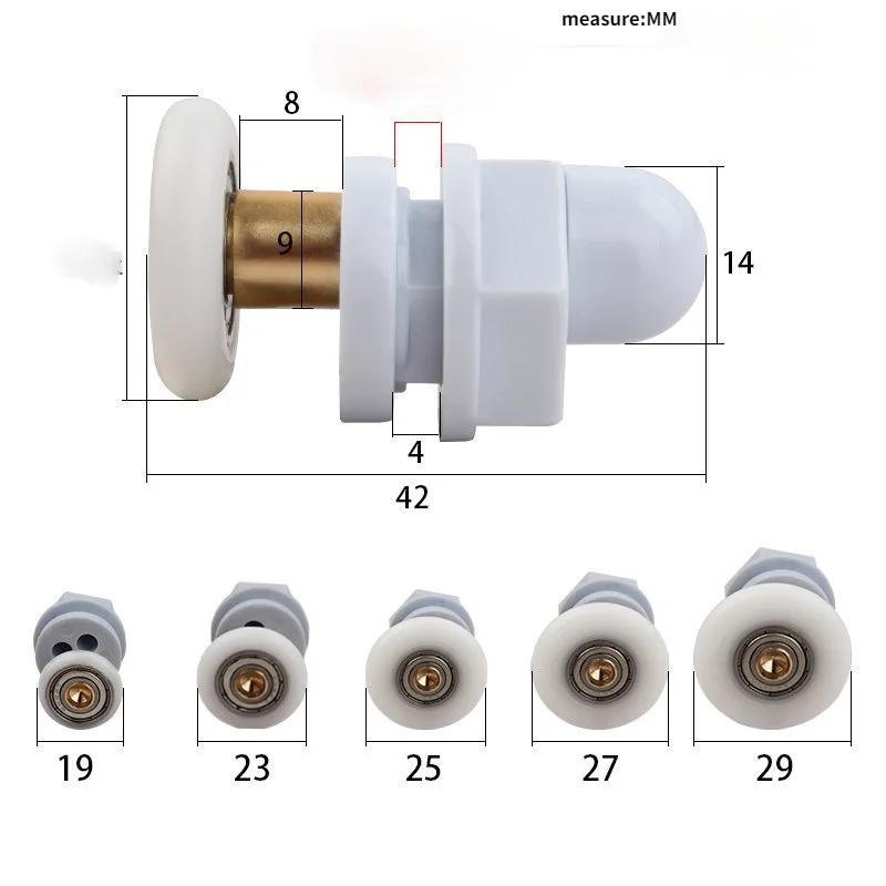 8 pcs lote cabines chuveiro polia sala 03