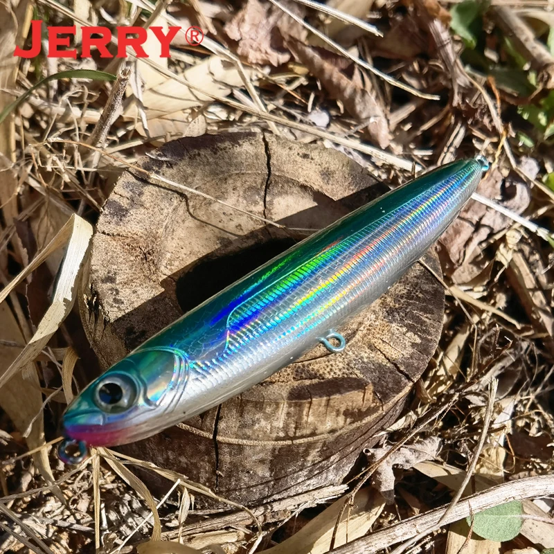 Jerry Surface Pencil Floating Lure 110mm/4,5in Topwater Stickbait Rattling Rock Spinning Fishing Hard Bait for Seabass Fishing