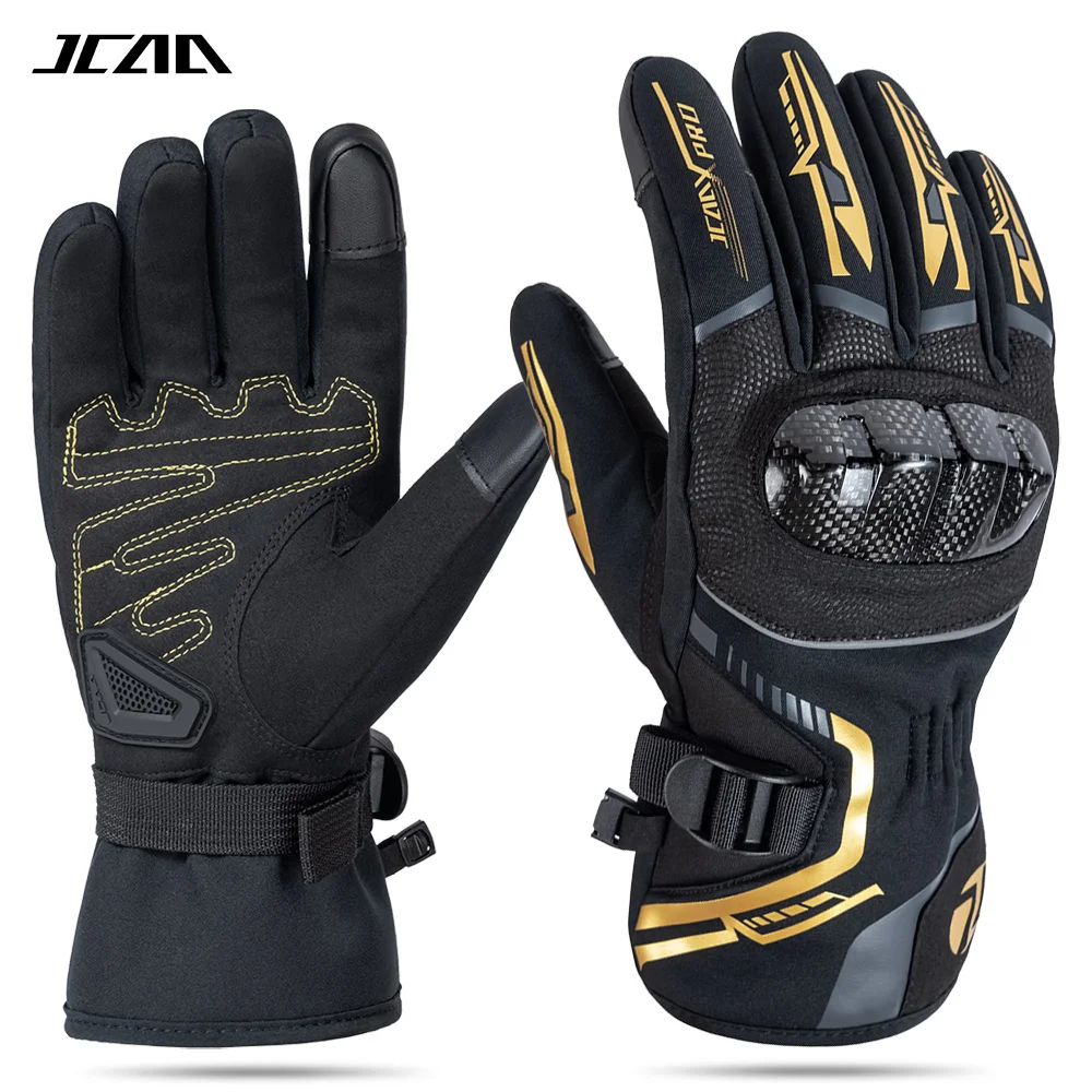 Winter Motorcycle Gloves - Windproof, Warm, Waterproof, Carbon Protection, Touch Screen Compatible