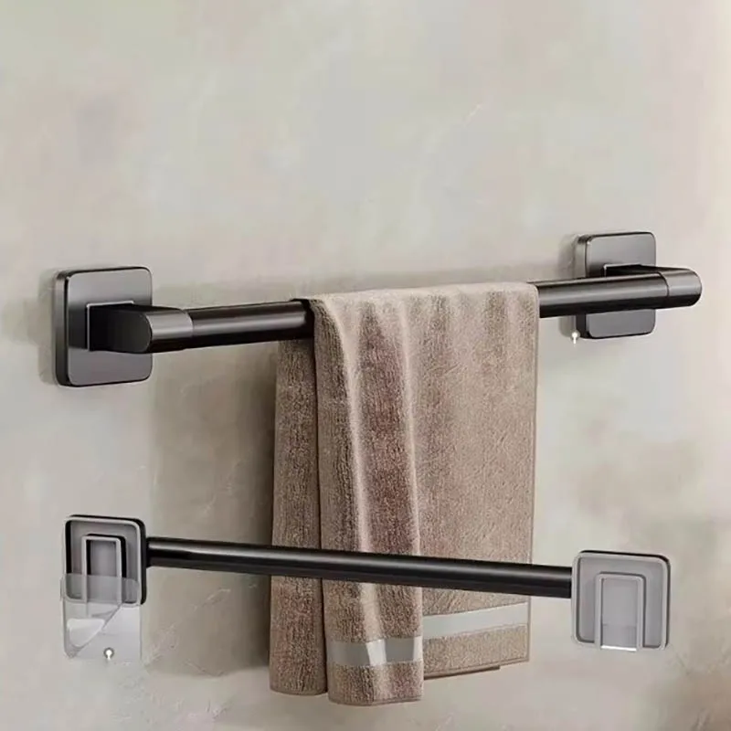 Towel Holder Space Aluminum Shower Room Towel Hanger Multifunctional Storage Organizer Bathroom Accessories towel rack towel holder
