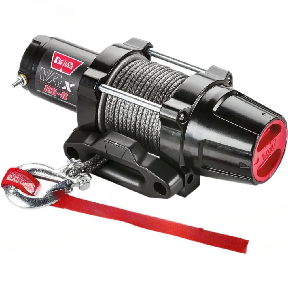 101020 VRX 25-S Powersports Winch with Handlebar Mounted Switch and Synthetic Rope: 3/16" Diameter x 50' Length