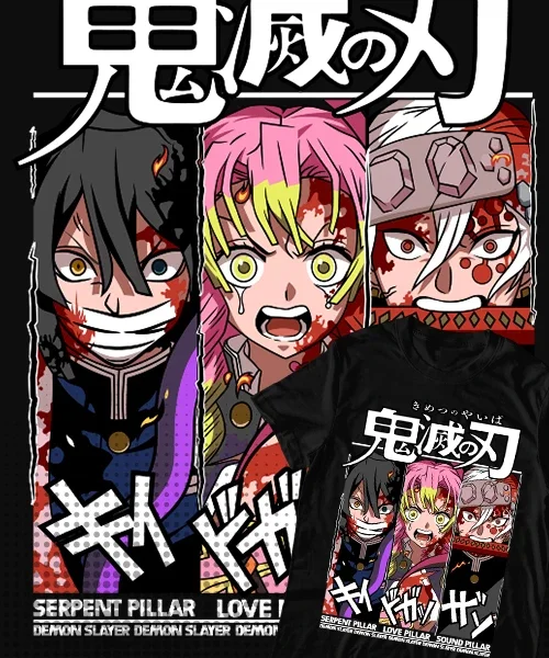 

unisex Demon Slayer Mitsuri, Uzui y Obanai
