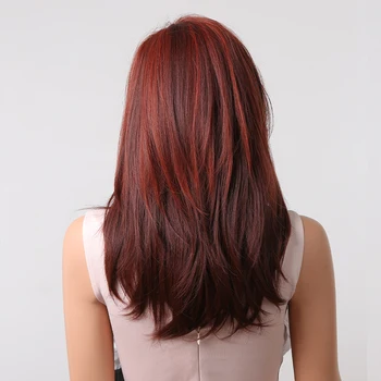 ALAN EATON Auburn Red Highlight Layered Wigs with Side Bangs Synthetic Natural Hair Wigs for Black Women Afro Wig Dark Red ALAN EATON Auburn Red Highlight Layered Wigs with Side Bangs Synthetic Natural Hair Wigs for Black.jpg