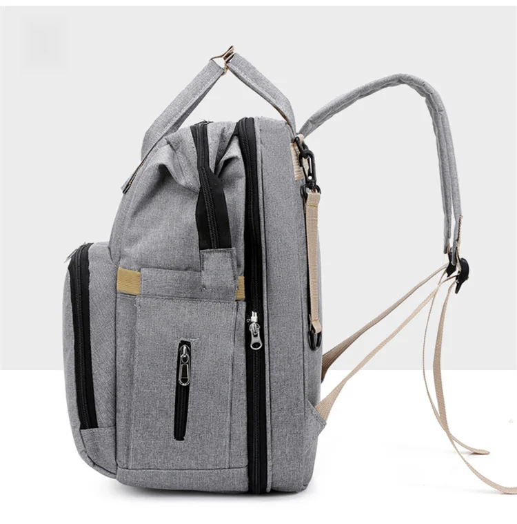 Nova bolsa dobrável multifuncional para mamãe e bebê, bolsa para mamadeira e fraldas, mochila para dormir_voghion.com