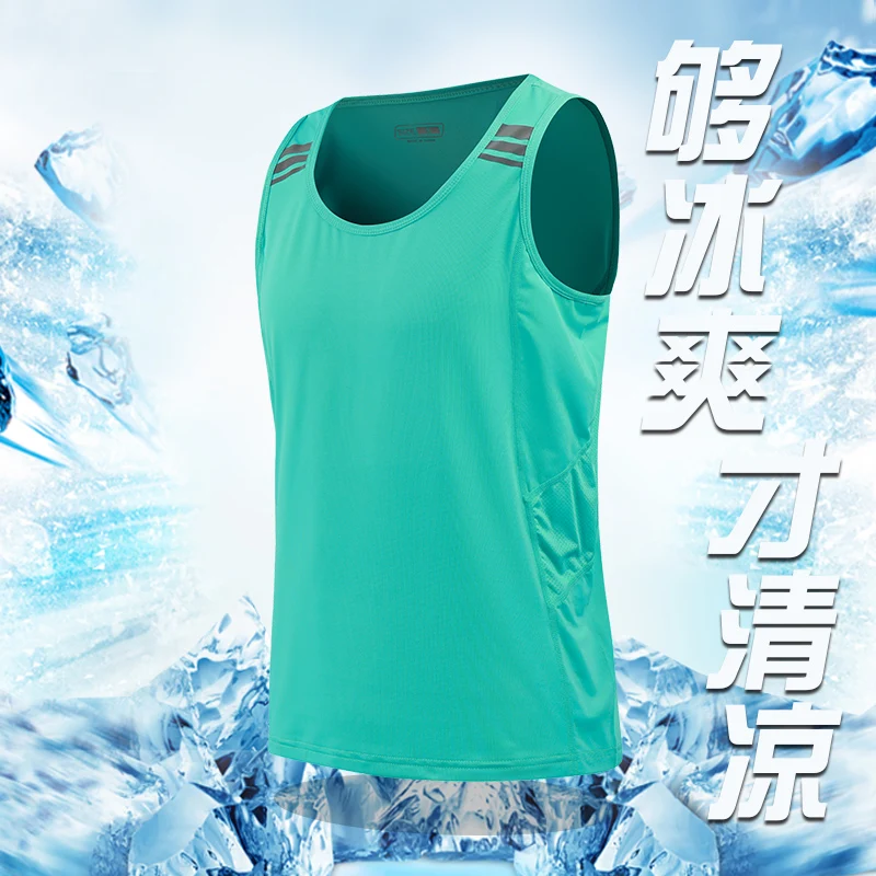 

Быстросохнущий Спортивный Жилет для бега на заказ, жилет для фитнеса с принтом для марафона, 5034