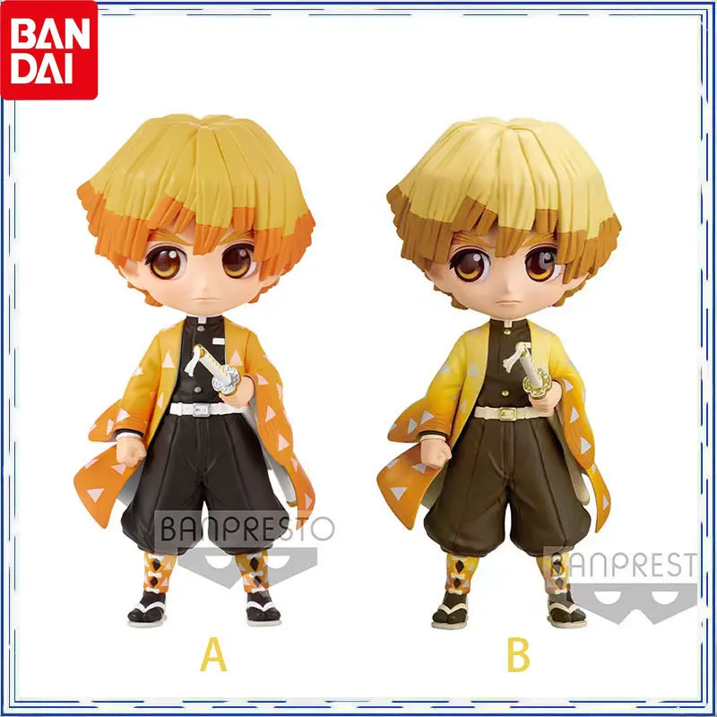 

Bandai Genuine Anime Area Japan Q-version Demon Slayer Agatsuma Zenitsu StyleA B Kawaii Static State Amusement Action Figure