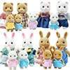Easter Bunny 1:12 Scale Simulation Forest Family Reindeer Pretend Game Set Bear Panda Animal Dollhouse Children Birthday Gift 1