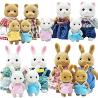 Easter Bunny 1:12 Scale Simulation Forest Family Reindeer Pretend Game Set Bear Panda Animal Dollhouse Children Birthday Gift 1