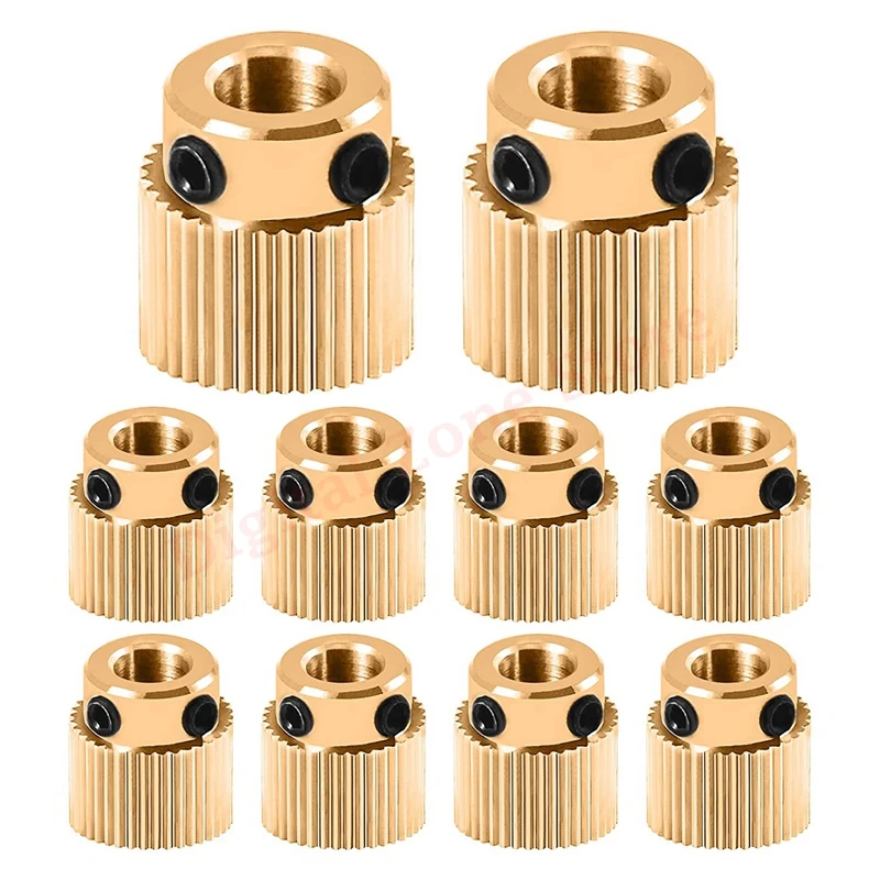 

10Pcs 40 Teeth Extruder Wheel, 3D Printer MK7 MK8 Brass Drive Gear for Ender 3/3 Pro/3 V2, S4, S5, CR-10/10S