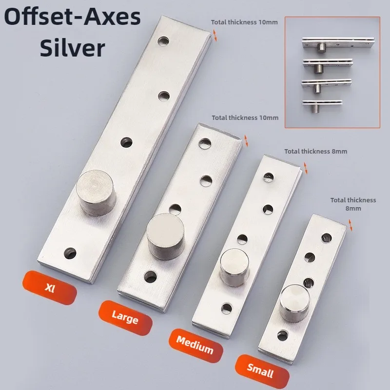 1PCS Stainless Steel Central and Offset-Axes Rotating Hinge 360 Degree Door Pivot Hinge Concealing Up Down Shaft for Wooden Door