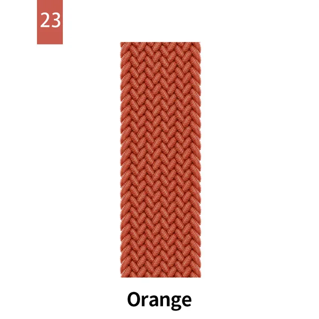 Braided Solo Loop For Apple Watch Band Se 76543 40mm 44mm Elastic Bracelet Strap on Smart Series 38mm 42mm 41mm 45mm Accessories 23 Red orange