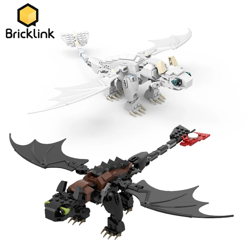 

Конструктор Bricklink викингов из мультфильмов, фигурки аниме, дракон, кирпич, MOC, животные, динозавры, детские игрушки, рождественский подарок