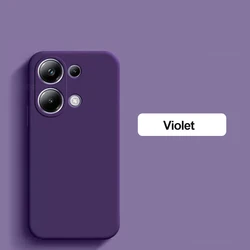 Silicone Solid Color Fall and Collision Protection Phone Case for Poco M6 Pro 4G (Violet)
