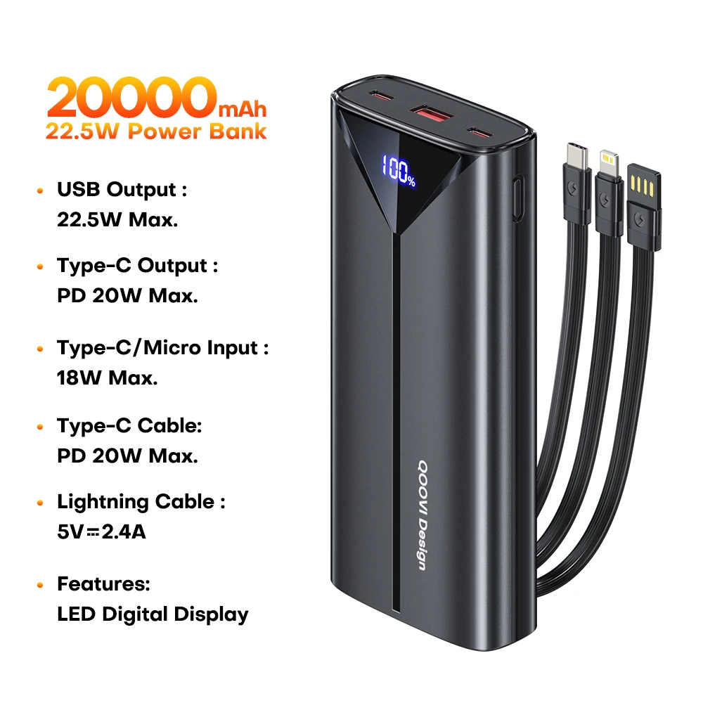 20000mAh Black
