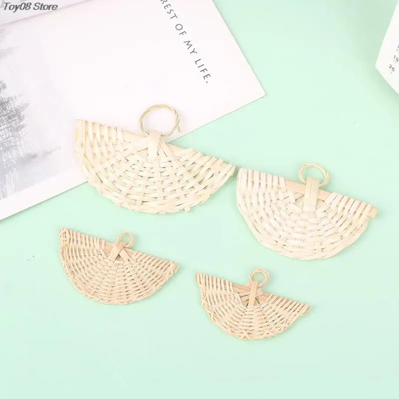 

High Quality 1PC 1:12 Dollhouse Miniature Woven Carving Fan Model Toy Doll Home Decor Accessories