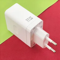 33W SuperVOOC Fast EU USB Charger with 1M Type C Cable - Only EU Charger